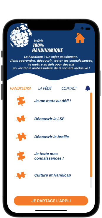 Capture écran visuel de l'application